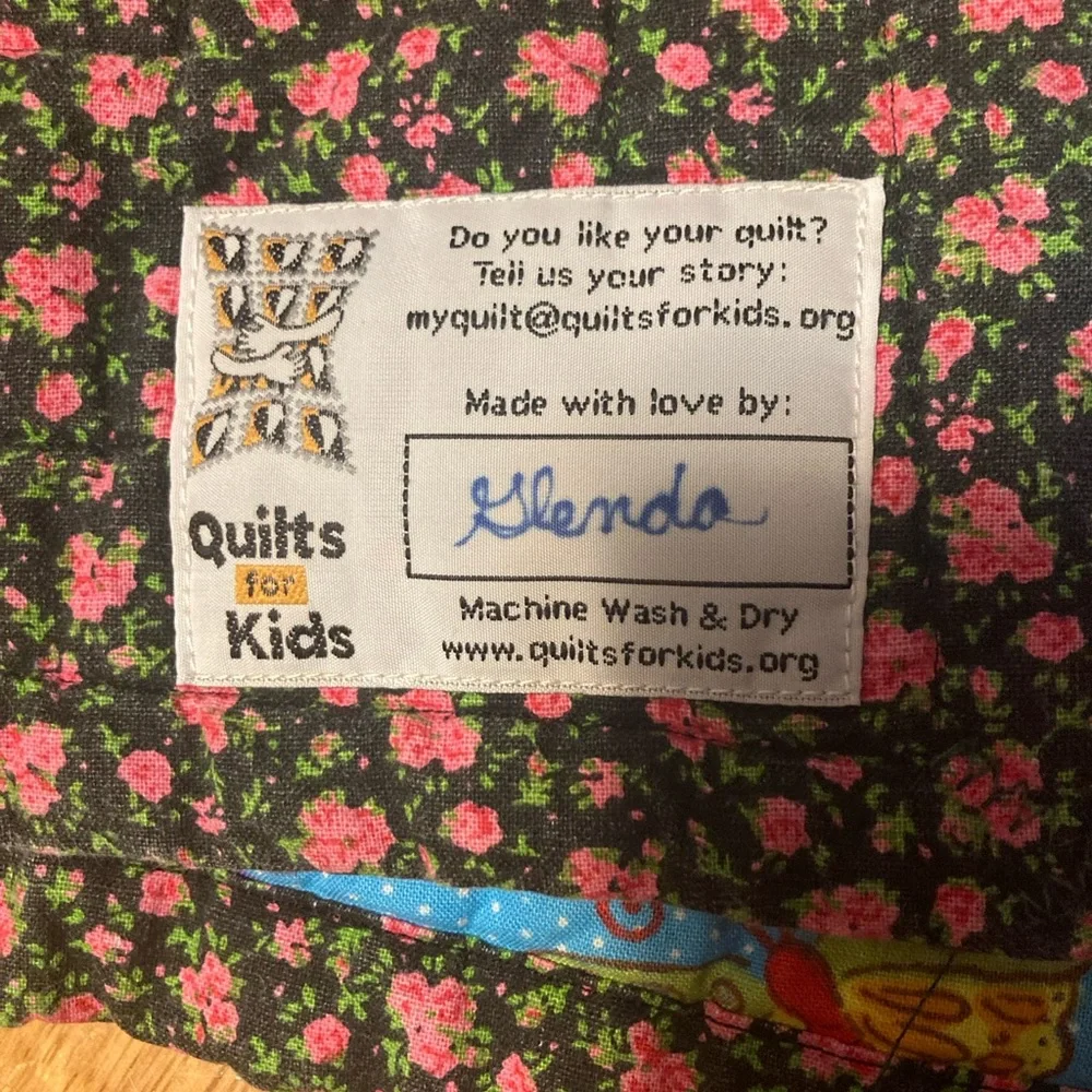 Handmade Quilt Lap Blanket Throw Wall Hanging Quilts For Kids - Picture 4 of 7